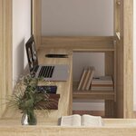 vidaXL Cadre de lit superposé avec bureau Chêne Sonoma 75 x 190 cm