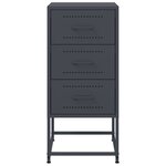 vidaXL Table de chevet anthracite 36x39x78 cm acier