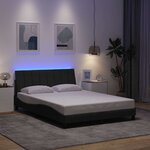 vidaXL Cadre de lit sans matelas gris foncé 140x190 cm tissu