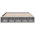 vidaXL Cadre de lit sonoma gris 200x200 cm bois d'ingénierie