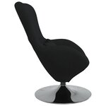 Chaise Œuf vidaXL Tissu Noir