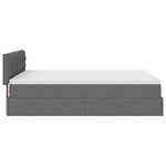 vidaXL Lit ottoman avec matelas gris foncé 140x190 cm tissu