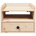 vidaXL Table de chevet Marron 38 x 36 x 29 5 cm Bois massif en pin