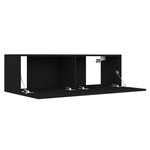 vidaXL Meuble TV Noir 100x30x30 cm Bois d’ingénierie