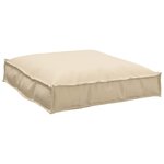 vidaXL Set de coussins de palette 2 Pièces Beige Tissu Oxford