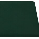 vidaXL Tête de lit murale 12 Pièces Vert foncé Velours