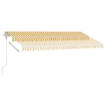 vidaXL Auvent automatique sur pied 450x350 cm Jaune/Blanc