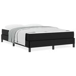 vidaXL Lit avec matelas Noir 160 x 200 cm Faux cuir