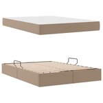 vidaXL Lit avec rangement et matelas Cappuccino 140 x 200 cm