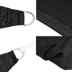 vidaXL Voile d'ombrage 160 g/m² Noir 2 5x4 5 m PEHD