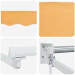 vidaXL Auvent rétractable Sable 3 5 x 2 m 100  Polyester et Aluminium