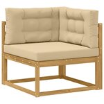 vidaXL Ensemble de canapés d'extérieur 7 pc Blanc et Beige