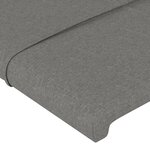vidaXL Tête de lit avec oreilles Gris foncé 203x23x118/128 cm Tissu