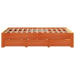 vidaXL Cadre de lit sans matelas avec tiroirs 120x200 cm bois pin