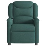 vidaXL Fauteuil de massage inclinable Vert foncé Tissu