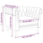 vidaXL Fauteuil Chesterfield taupe tissu
