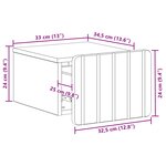 vidaXL Cabinet de chevet mural Chêne Sonoma 33 x 34 5 x 24 cm