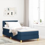 vidaXL Lit à Ressorts avec Matelas & LED Bleu 90x190 cm Tissu