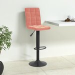 Vidaxl tabouret de bar rose velours