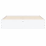 vidaXL Cadre de lit avec tiroirs blanc 140x190cm bois d'ingénierie