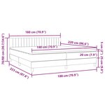 vidaXL Sommier à lattes de lit et matelas vert foncé 180x220cm velours