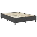 vidaXL Sommier à lattes de lit Gris foncé Tissu 180x200 cm