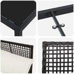 vidaXL Ensemble de Salle à Manger de Jardin 5 Pièces avec Coussins en Rattan Noir