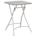 Table de jardin pliante vidaXL Beige 55x55x73 cm Acier