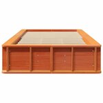 vidaXL Cadre de lit Brun cire 90 x 200 cm Pin massif