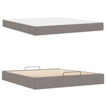 vidaXL Cadre de lit avec matelas avec matelas 2 Pièces Taupe tissu