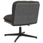 vidaXL Chaise pivotante de bureau gris foncé bouclé comme laine tissu