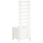 vidaXL Jardinière avec support blanc 39x39 5x114 cm bois de pin massif