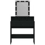 vidaXL Coiffeuse Chêne noir 80 x 41 x 144 5 cm Bois d'ingénierie
