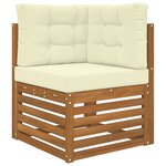 vidaXL Coussin de canapé d'extérieur 3 Pièces Crème Polyester