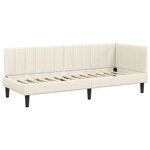 vidaXL Cadre de lit d'angle Crème 80 cm x 200 cm Velours
