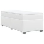vidaXL Sommier à lattes de lit avec matelas Blanc 80x200 cm Similicuir