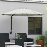 vidaXL Parasol de jardin Beige et Noir 248 x 248 x 148 cm