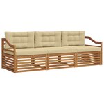 vidaXL Ensemble de canapés d'extérieur 3 Pièces Naturel et Beige