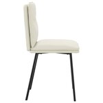 vidaXL Chaises à manger lot de 2 Crème Velours