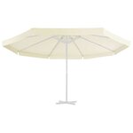 vidaXL Tissu de remplacement pour parasol d'extérieur Sable 500 cm