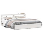 vidaXL Cadre de lit avec tête de lit sans matelas blanc 200x200 cm