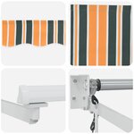 vidaXL Auvent Rétractable Vert et Jaune 400x300 cm
