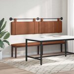 vidaXL Tête de lit suspendue Marron PU antique