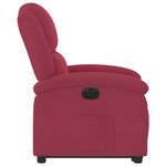 vidaXL Fauteuil inclinable électrique rouge bordeaux velours