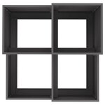 vidaXL Cache-pot de jardin Noir 80 x 80 x 60 cm Acier