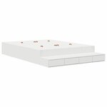 vidaXL Cadre de lit avec rangement Blanc 236.5 x 150 x 31.5 cm