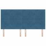 vidaXL Tête de lit LED avec bandes LED Bleu 180 cm Velours