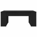 vidaXL Table basse Chêne Noir 102x55x42 cm Bois d'ingénierie