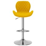 vidaXL Tabourets de bar lot de 2 jaune moutarde velours