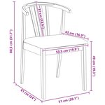 vidaXL Chaise de salle à manger 2 Pièces Naturel et Blanc